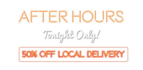 After Hours Online Only Sale Tonight