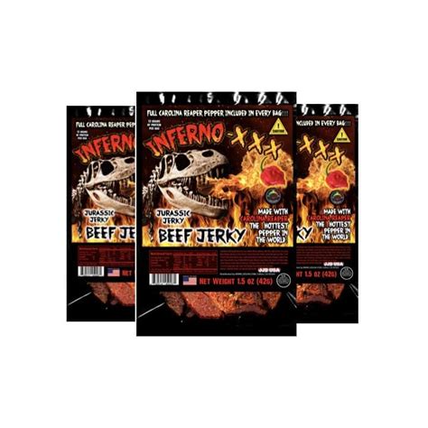 Buy Inferno Xxx Carolina Reaper Jerky Beef Jerky 15 Oz 3 Pk Made With The The Hottest