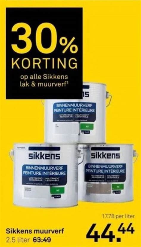 Sikkens Muurverf Aanbieding Bij Karwei