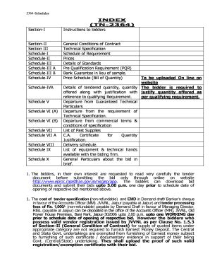 Fillable Online Table Of Contents PART I SECTION I INSTRUCTIONS TO