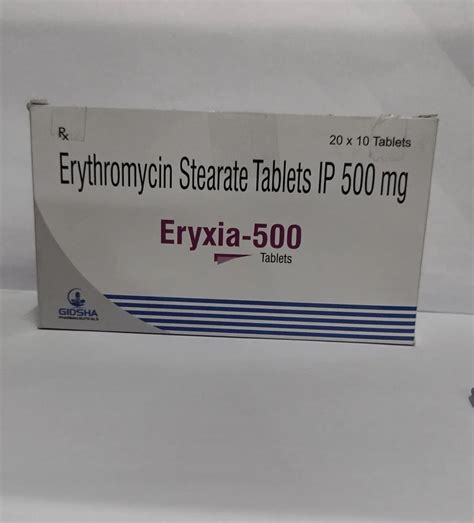 Erythromycin Stearate Tablets Mg Eryxia At Rs Stripe In