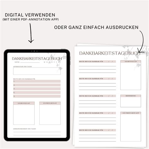 Dankbarkeitstagebuch Zum Ausdrucken Dankbarkeitstagebuch Vorlage