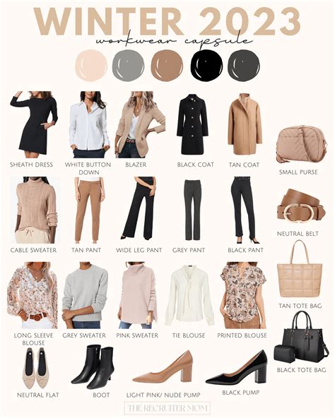 Winter Workwear Capsule The Recruiter Mom Capsule Wardrobe Women