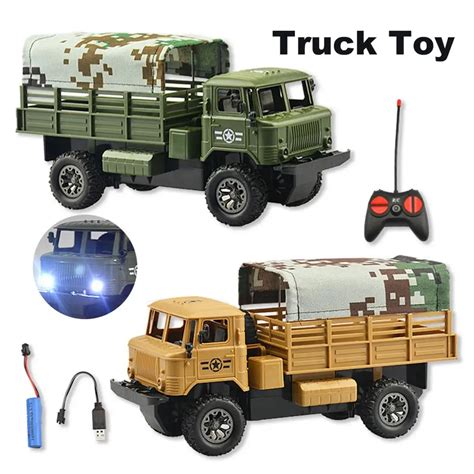 1 16 WPL B 24 Fernbedienung Militär Lkw DIY Off Road 4WD RC Auto 4 Rad