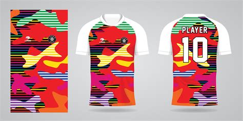 colorful football jersey sport design template 13170601 Vector Art at ...