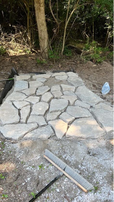 A Step By Step Guide To Building Your Diy Stone Patio The Gibby Home