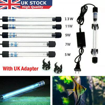 Aquarium Submersible UV Light Sterilizer Pond Fish Tank Germicidal