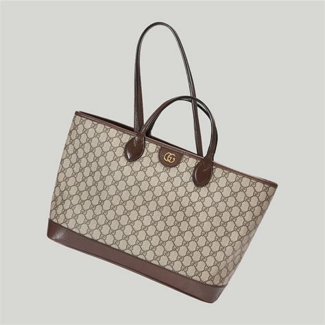 Cabas Ophidia taille moyenne en toile Supreme beige et ébène GUCCI FR