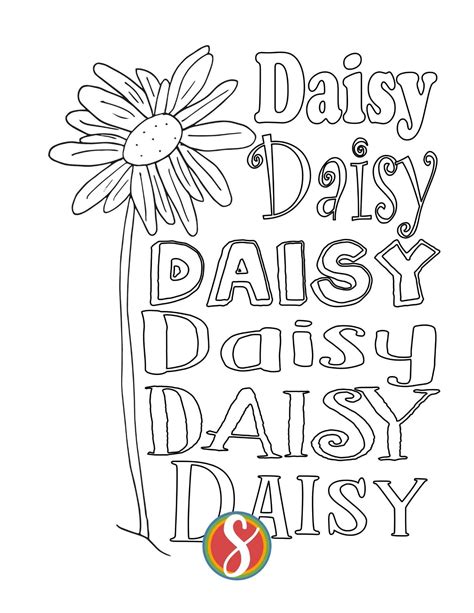 Girl Scout Daisy Flower Coloring Page