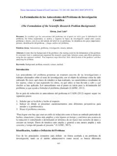 La Formulaci N De Los Antecedentes Del Problema La Formulaci N