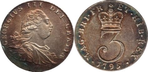 3 Pence George III Normal Numerals Incl Maundy Reino Unido