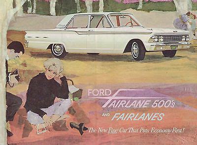 1962 Ford FAIRLANE Brochure With Color Chart 500 Club Town Sedan EBay