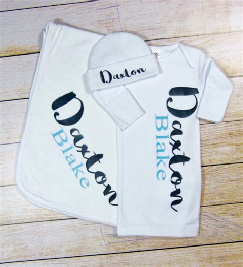 Newborn Boy Personalized Coming Home Outfit Personalized Baby