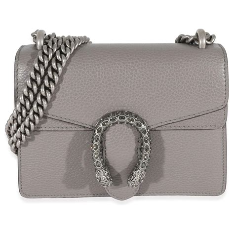 Gucci Grey Leather Mini Dionysus Ref 875734 Joli Closet