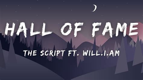 The Script Hall Of Fame Lyrics Ft Will I Am YouTube