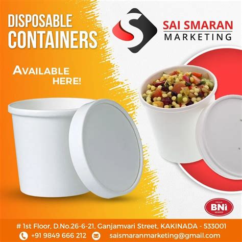 Plain White Paper Disposable Food Container At Rs 25piece Food Container In Kakinada Id