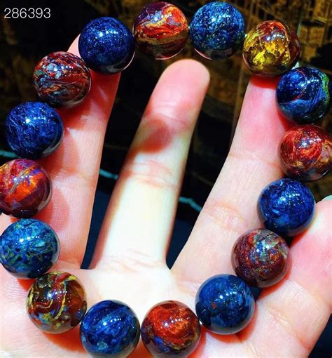 12 2mm Genuine Natural Blue Pietersite Women Men Bracelet Round Beads