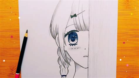 رسم انمي رسم انمي بنت سهل خطوة بخطوة بالرصاص للمبتدئين رسم بنت انمي