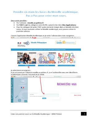 Remplissable En Ligne Tuto Premier Pas Pour Crer Un Cours Avec Moodle