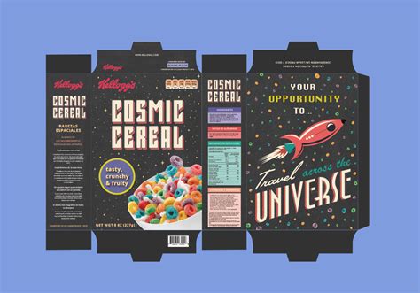 Cosmic Cereal Box Mockup | Free Packaging Design