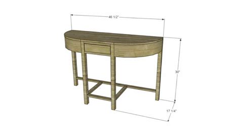 Demilune Console Table Free Woodworking Plan