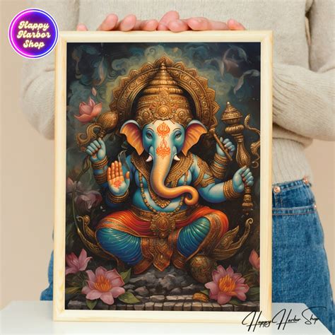 Ganesha Wall Art, Lord Ganesh Painting, Hindu God Ganesha, Hindu Wall ...