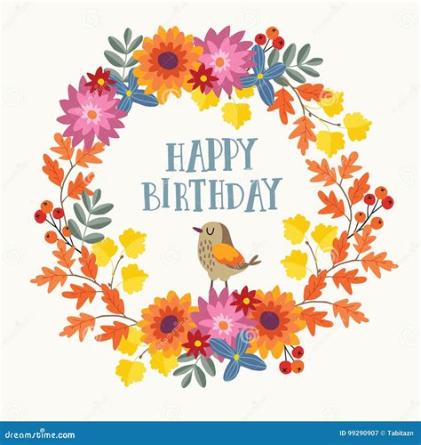 Happy Birthday Flowers Clipart