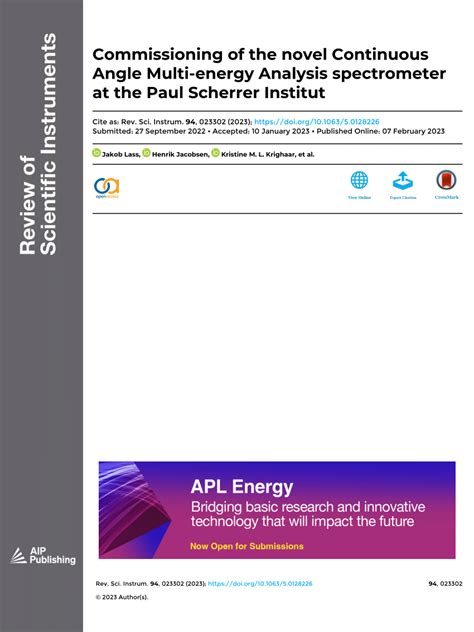 Pdf Commissioning Of The Novel Continuous Angle Multi Energy Analysis