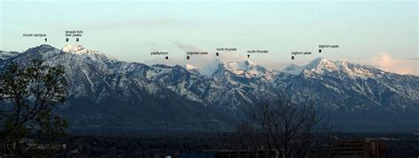 Wasatch Peaks From North Downtown Slc Photos Diagrams And Topos