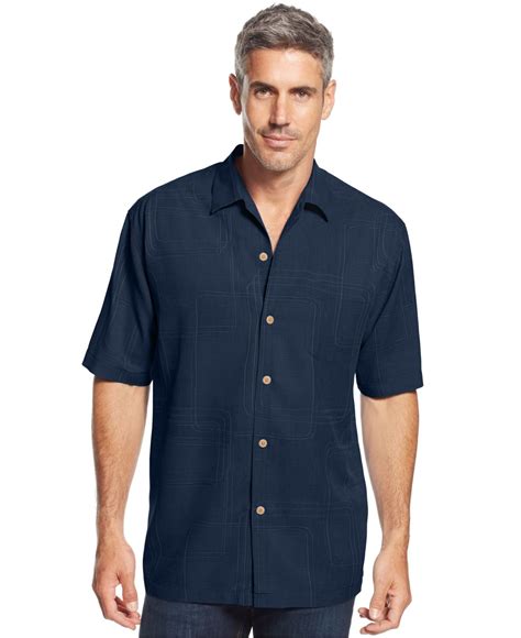 Tommy Bahama Island Geo Shirt In Blue For Men Navy Lyst