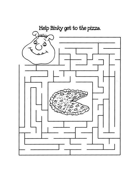 Pizza Mazes For Kids Activity Shelter