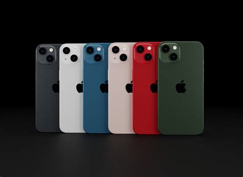 modèle 3D de Apple iPhone 13 dans toutes les couleurs officielles