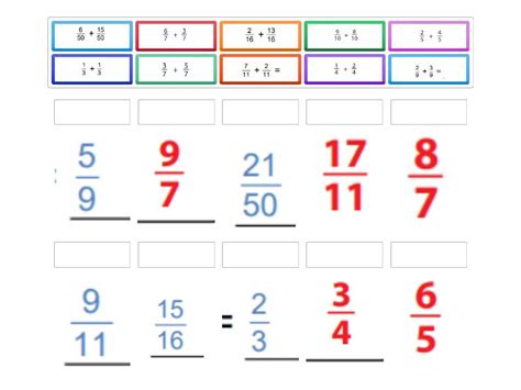 Adding Fractions With Like Units Match Up