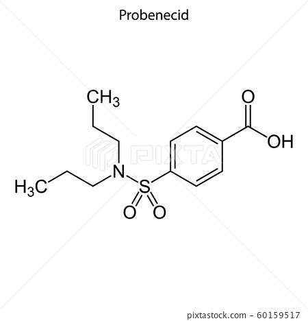 Skeletal Formula Of Chemical Element Stock Illustration 60159517