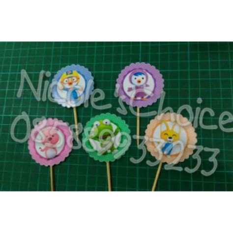 Jual Cupcakes Topper Pororo Tusukan Hiasan Kue Ulang Tahun Pemeriah