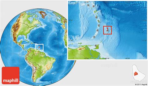 Physical Location Map Of Saint Thomas Highlighted Country