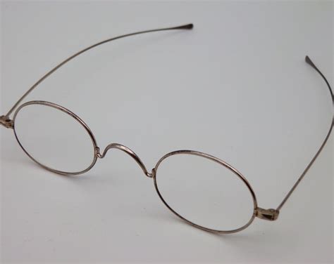 Antique 1880s Victorian Era Steel Wire Rim Eyeglasses Straight Temples Vintage Spectacles E32