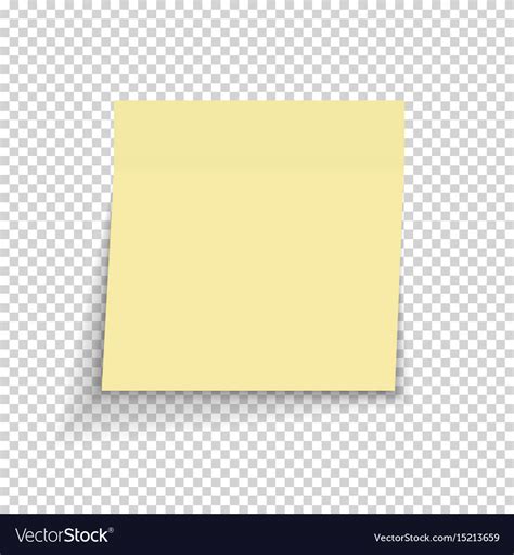 Sticky paper note on transparent background Vector Image