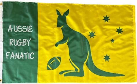 Aussie Rugby Fanatic Flag 150 x 90cm - Custom Flag Australia