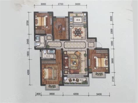 西建天茂城6c户型，西建天茂城4室2厅2卫1厨约14854平米户型图，朝南朝向 运城安居客