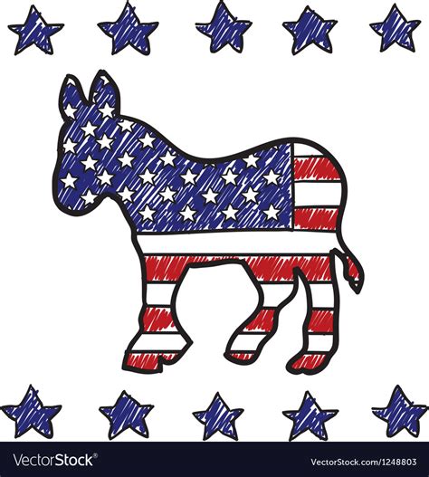 American Democrat Royalty Free Vector Image Vectorstock