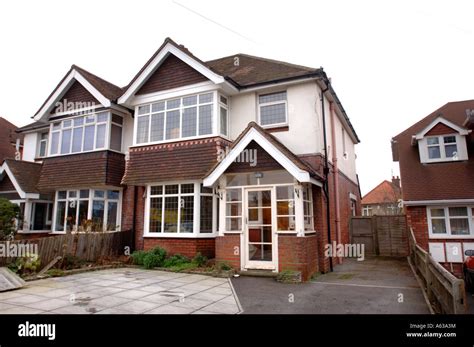 A Typical Semi Detached House In A Suburban Street Uk Stock Photo Alamy