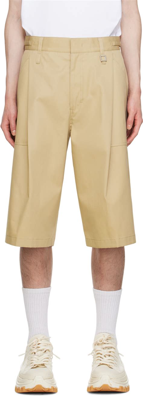 Beige Pleated Shorts By Wooyoungmi On Sale