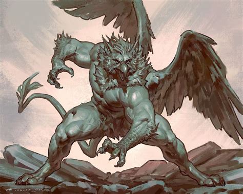 Day 7 Gryphon Mythical Creatures Art Fantasy Creatures Fantasy