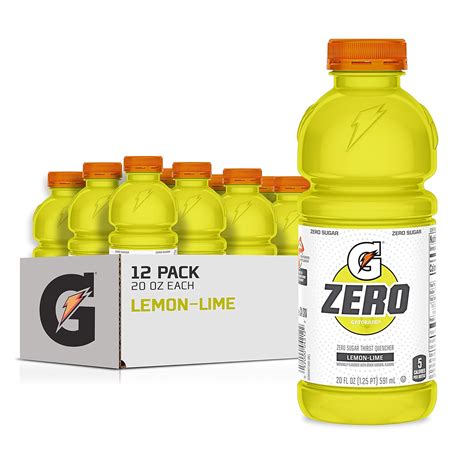 Gatorade Zero Sugar Thirst Quencher Lemon Lime 20 Fl Oz