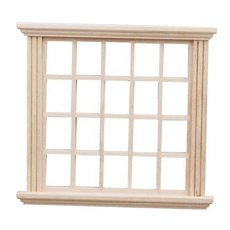 Dollhouse Windows1 12 Scale Dollhouse Window Frame Wood Windowhandmade Dollhouse Accessory