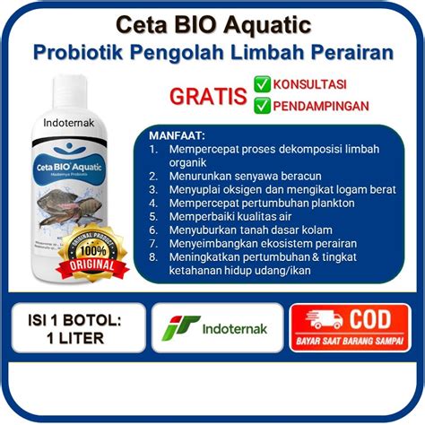 Jual Cetabio Aquatic Probiotik Ikan Dan Udang Probiotik Pengolah