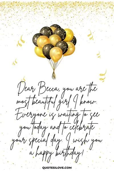 Happy Birthday Becca Quotes and Wishes - Quotes I Love