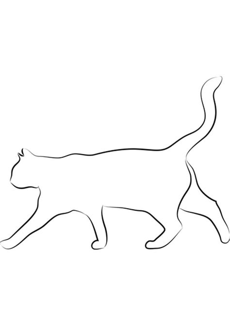 Simple Cat Coloring Pages