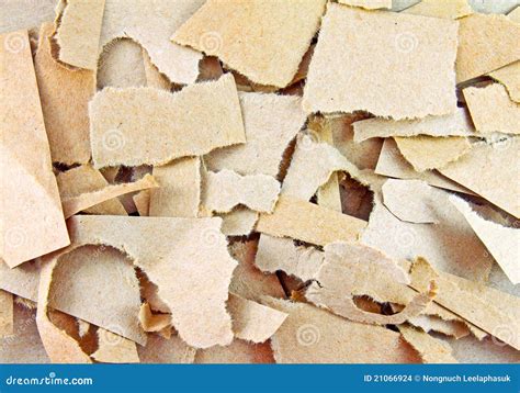 Torn Pieces Of Brown Paper Stock Photo Image Of Torn 21066924